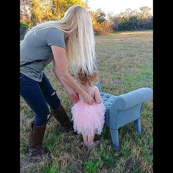 Pageant Lace Dresses Gown for Flower Girl Baby Rose Gold/Pink Peach - Picture 5 of 6